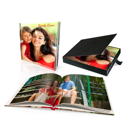 12×12 Inch Custom Padded Hardcover Photo Book With Elegant Presentation Box 1