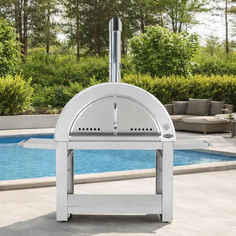 30-Inch Stainless Steel Charcoal Pizza Oven – Outdoor Wood-Fired Bbq Grill 1