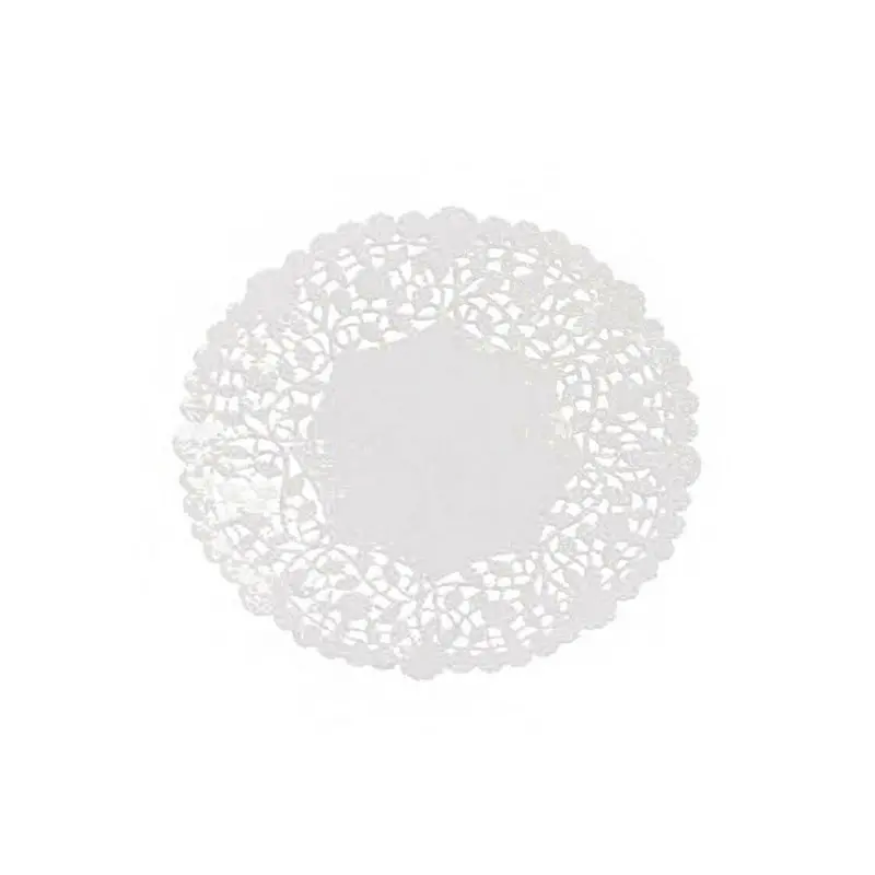 6-Inch White Paper Doily With Delicate Lace Trim – Elegant Table Accent 1