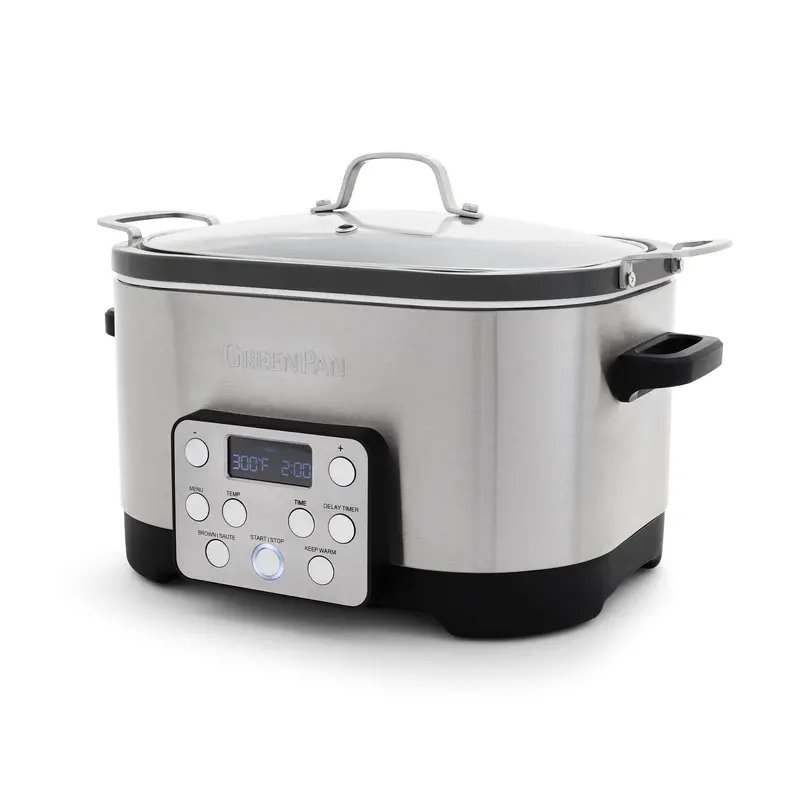 7-In-1 Stainless Steel 6-Qt Slow Cooker With Built-In Browning Function 1