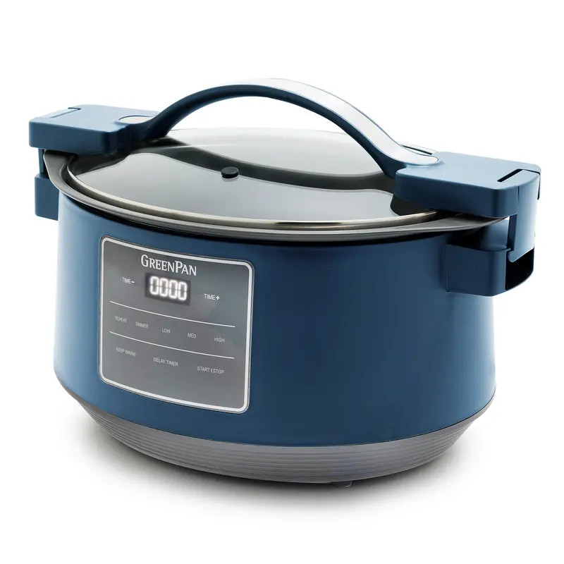 8-Quart Slow Cooker With Locking Lid In Oxford Blue 1