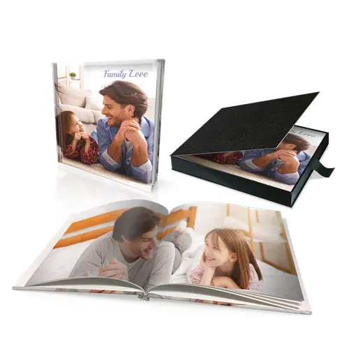 8×8 Inch Personalized Padded Hardcover Photo Album With Presentation Packaging 1