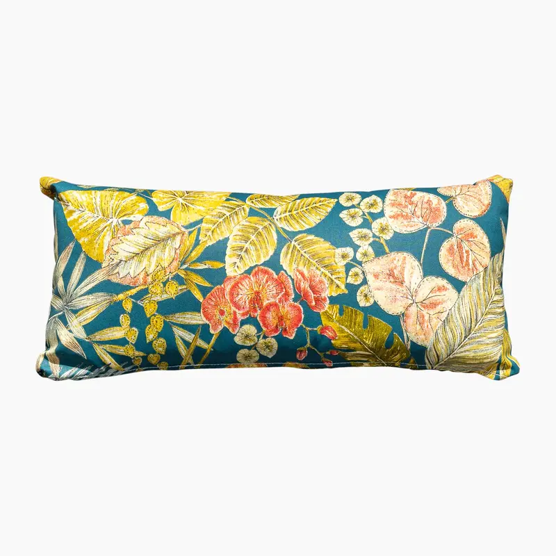 Acrisol Bouquet Deep Petrol Blue Bolster Scatter Cushion – 60 Cm × 30 Cm 1