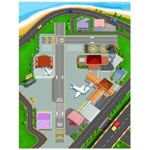 Airport-Themed Play Blanket – Medium 1