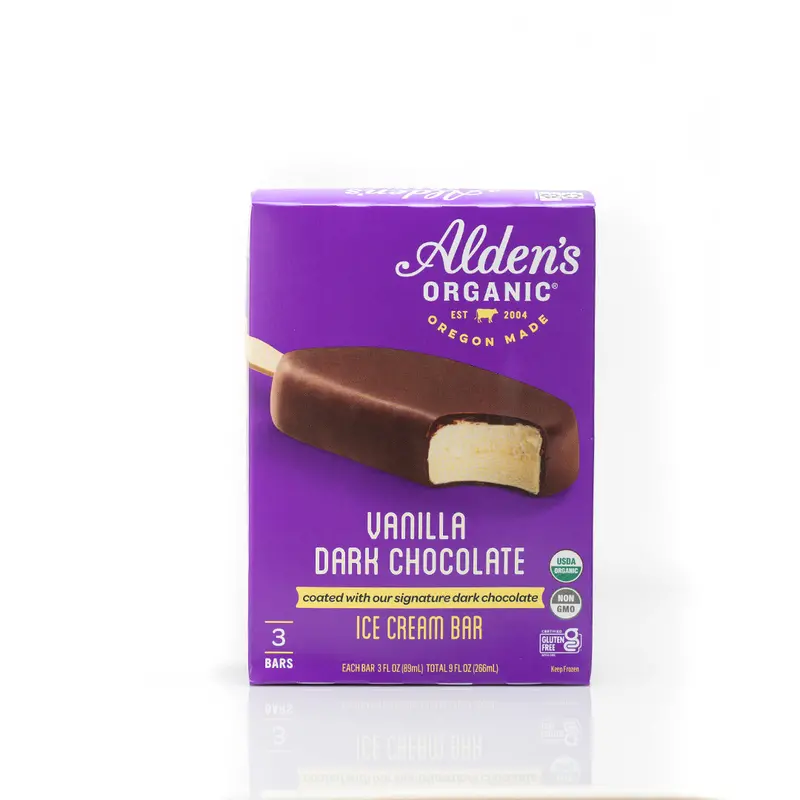 Alden’S Organic Vanilla Dark Chocolate Ice Cream Bars (3 × 89Ml) 1