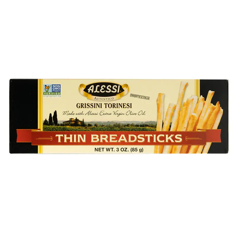 Alessi Thin Italian Breadsticks, Crispy Whole Grain, 85G 1