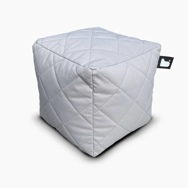 All-Weather Quilted Outdoor B-Box Cushion In Silver Grey 1