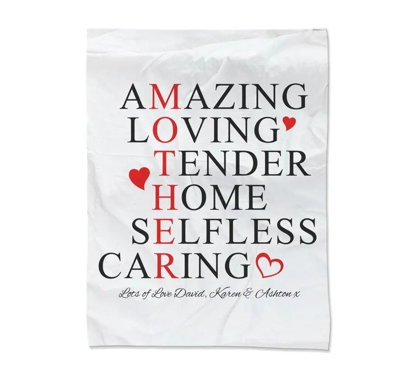 'Amazing Mother' Small Knit Blanket 1