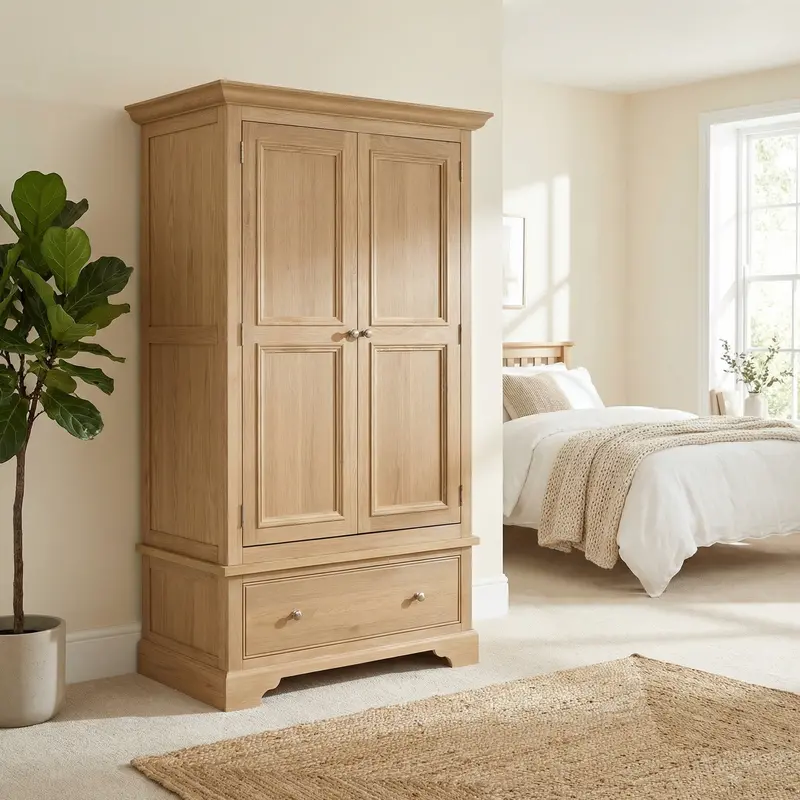 Amberley Double Wardrobe – Light Oak Finish 1