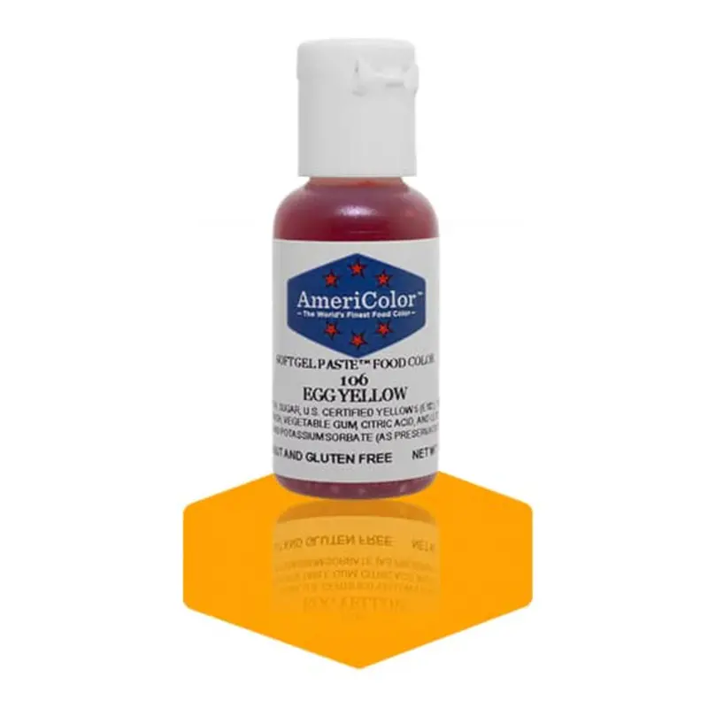 Americolor Egg Yellow Soft Gel Paste – Rich, Butter-Hued Coloring For Cakes And Icings, 0.75 Oz 1