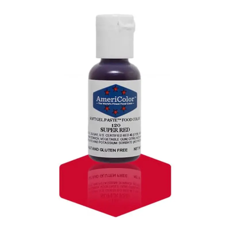 Americolor Super Red Soft Gel Paste – Highly Concentrated, Fade-Resistant Food Coloring, 0.75 Oz 1
