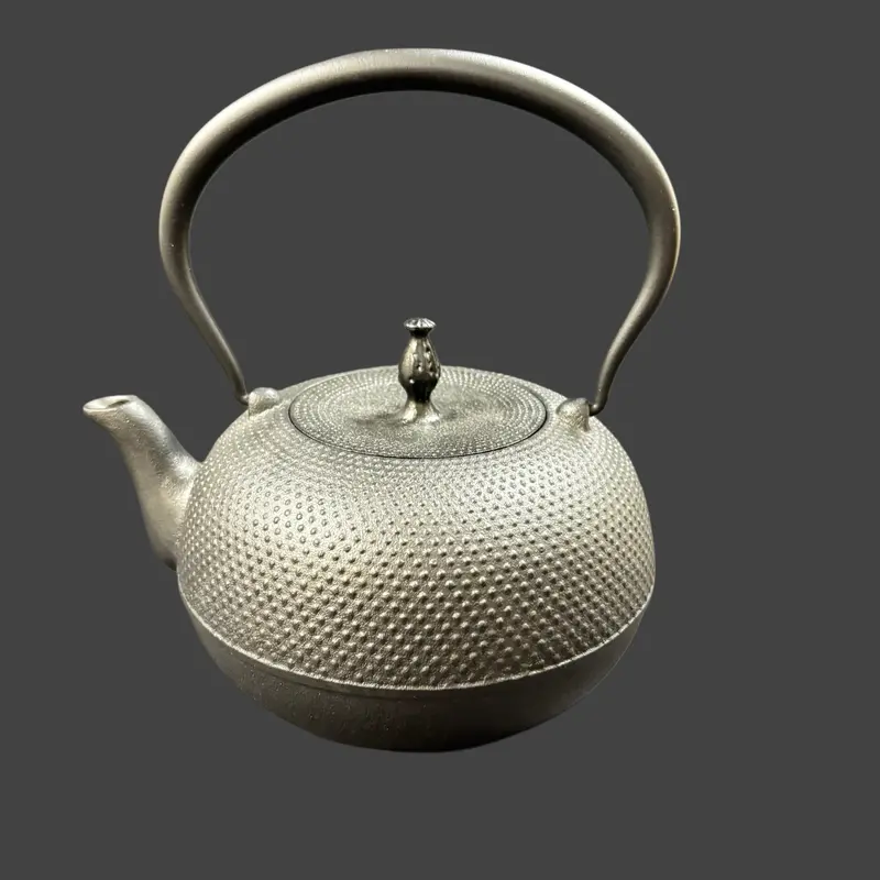 Arare-Textured Nambu Tekki Cast Iron Tetsubin Kettle (No. 9) 1