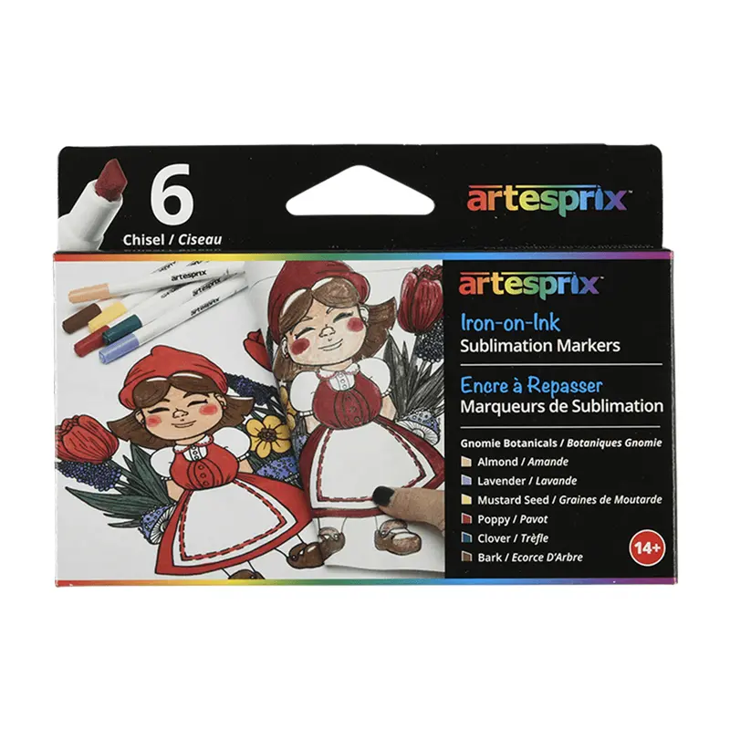 Artesprix Gnomie Botanical Thermal Transfer Sublimation Markers (6-Pack) 1
