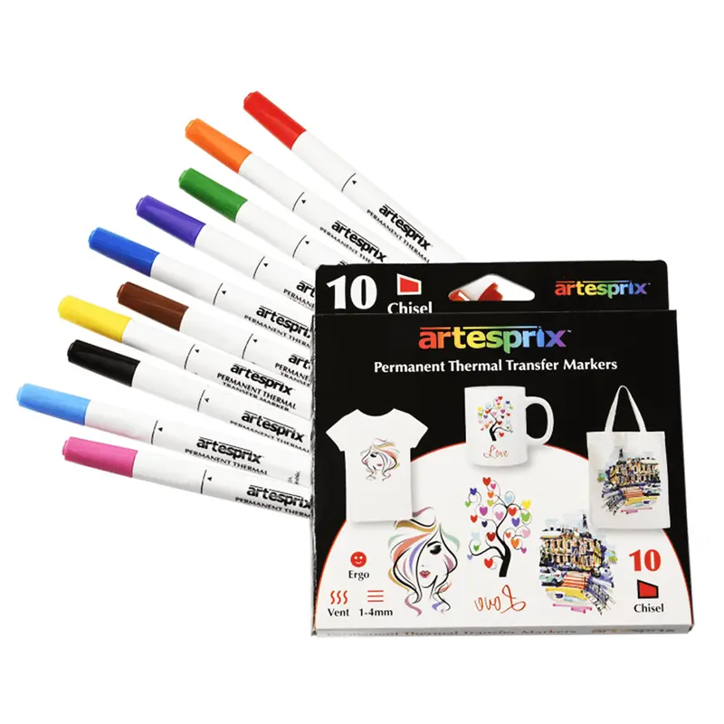 Artesprix Original Sublimation Thermal Markers – 10-Piece Set 1