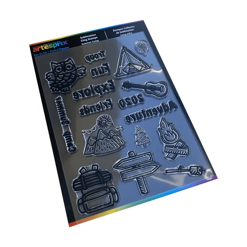 Artesprix Summer Camp-Themed Sublimation Stamp Set (6" X 8") 1