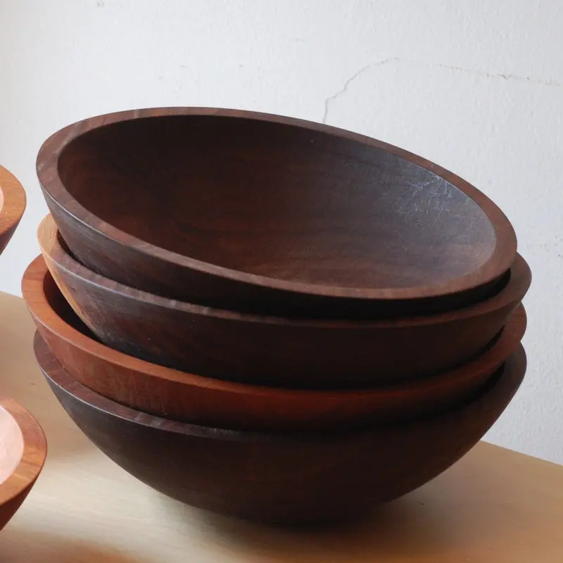 Artisan Hand-Turned Wooden Serving Bowls 1