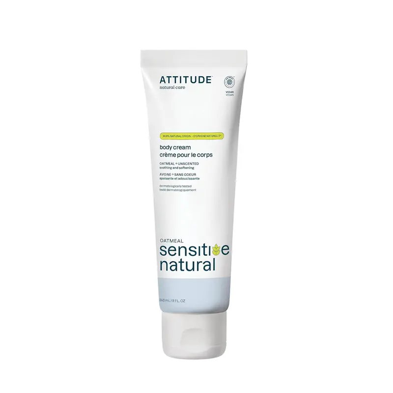 Attitude Sensitive Skin Body Cream – Unscented, 240Ml Natural Moisturizer 1