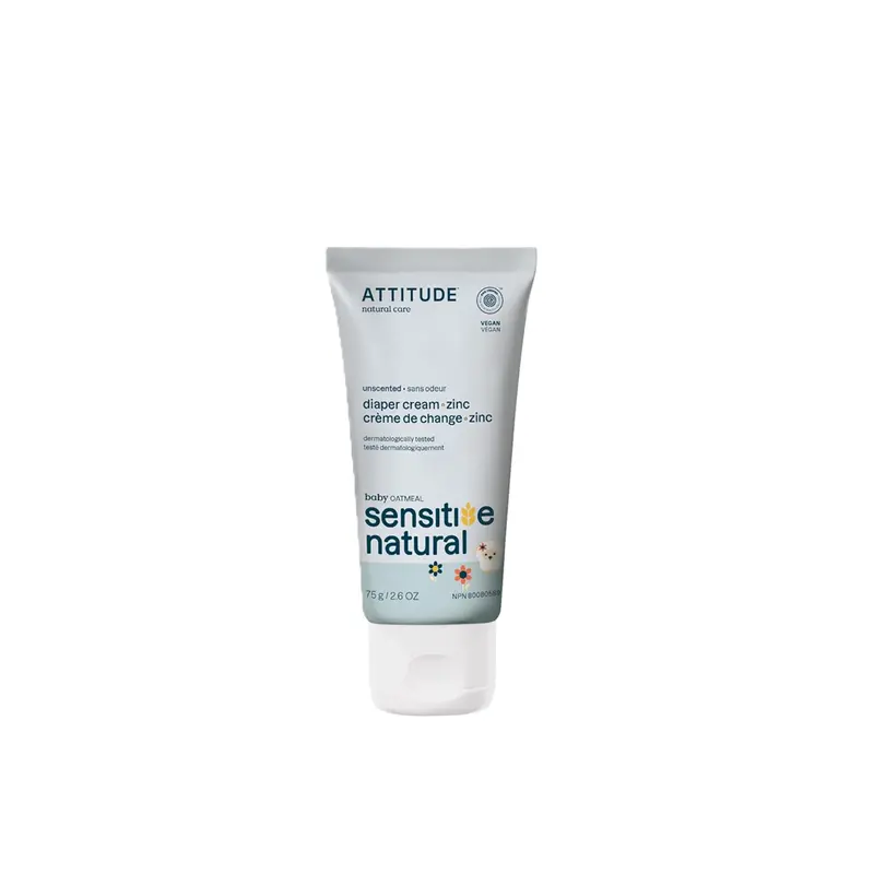 Attitude Zinc Oxide Diaper Rash Cream – Unscented, 75G Gentle Protection 1