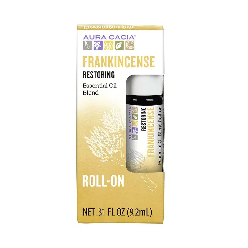 Aura Cacia Frankincense Essential Oil Roll-On – Calming & Revitalizing, 9.2Ml 1