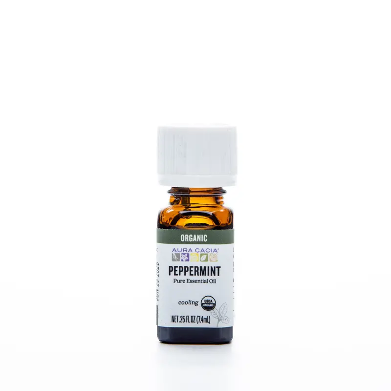 Aura Cacia Organic Peppermint Essential Oil (7.4 Ml) 1