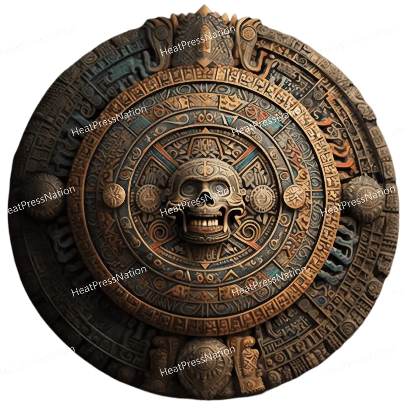 Aztec Calendar Inspired Pattern Design 1
