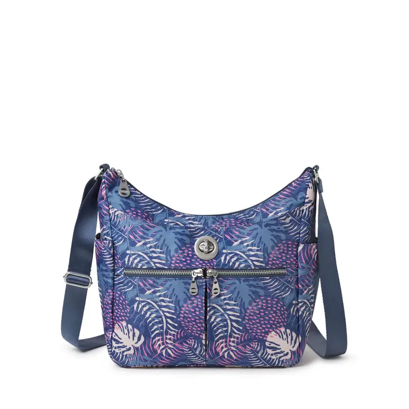 Baggallini Bristol Rfid-Secure Hobo Crossbody – Aloha Print Pattern 1