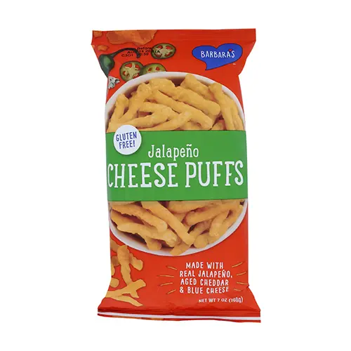 Barbara'S Jalapeño Cheese Puffs – Spicy & Crunchy, 198G 1