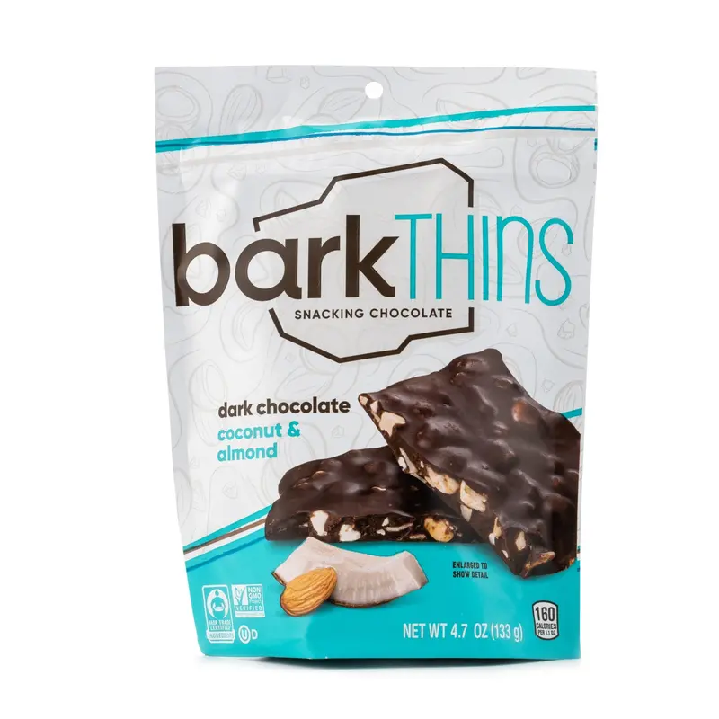 Bark Thins Dark Chocolate Almond Bars – Coconut & Almond, 133G 1