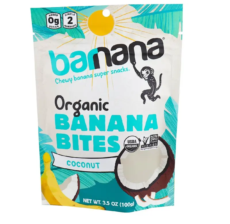 Barnana Organic Coconut Banana Bites – Chewy Fruit Snack, 100 G 1