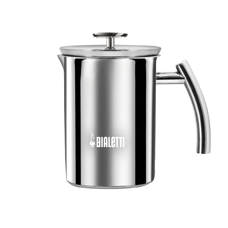 Bialetti Stainless Steel Milk Frother, 1-Liter Manual Whisk 1