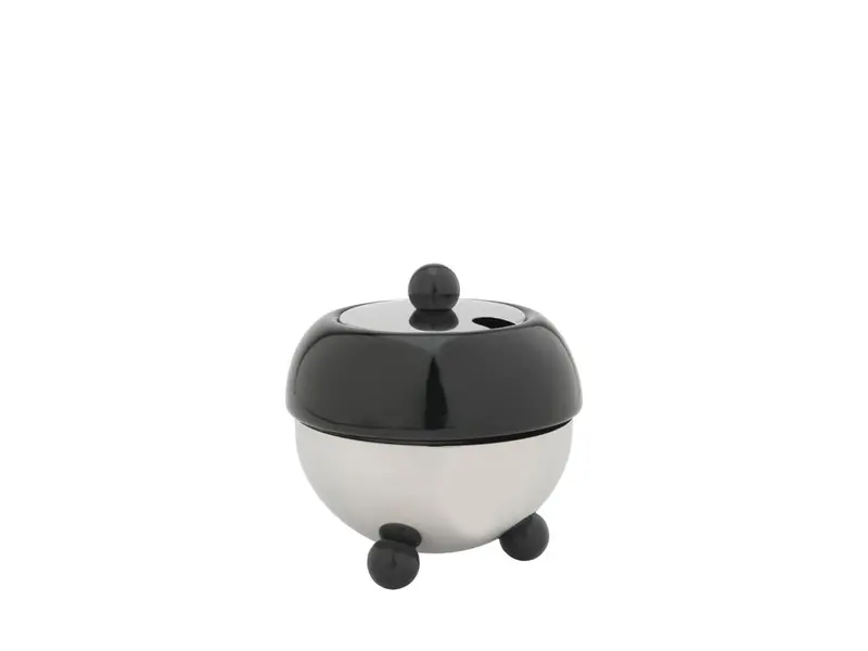 Black Ceramic & Stainless Steel Sugar Bowl – Cosy Line 1