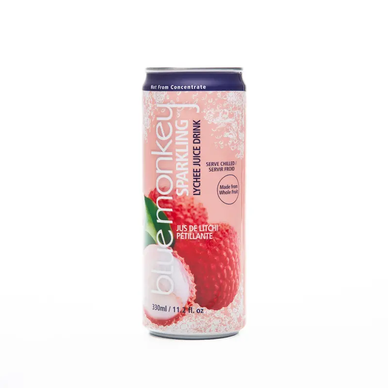 Blue Monkey Lychee Sparkling Juice Drink, Naturally Flavored, 330Ml 1