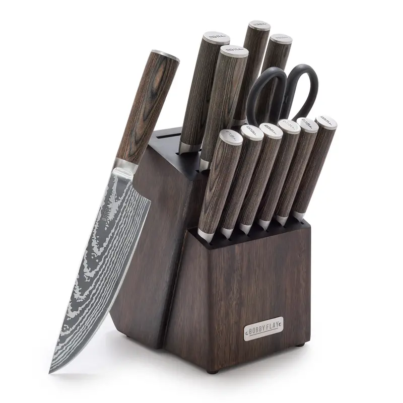 Bobby Flay By Greenpan 13-Piece Stainless Steel Knife Block Set 1