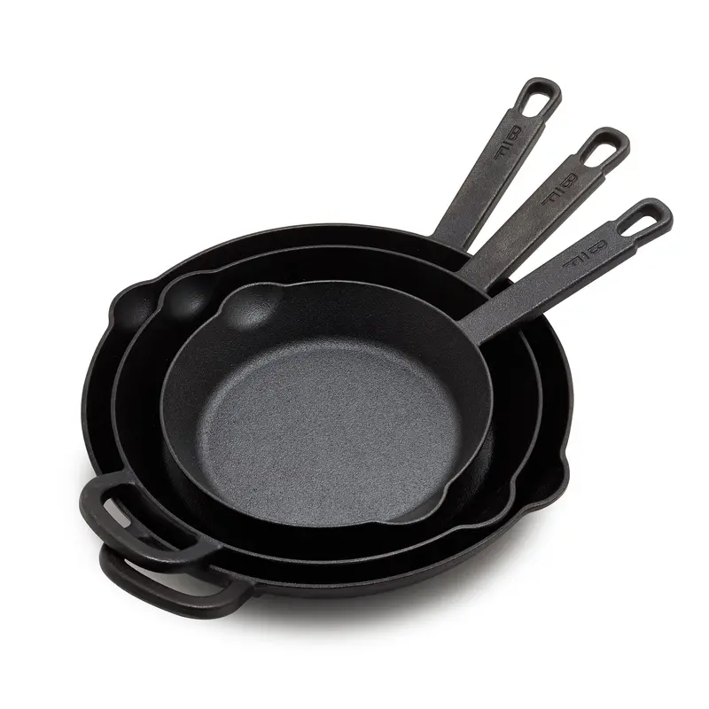 Bobby Flay By Greenpan Cast Iron Fry Pan Trio – 8", 10", And 12" Sizes 1