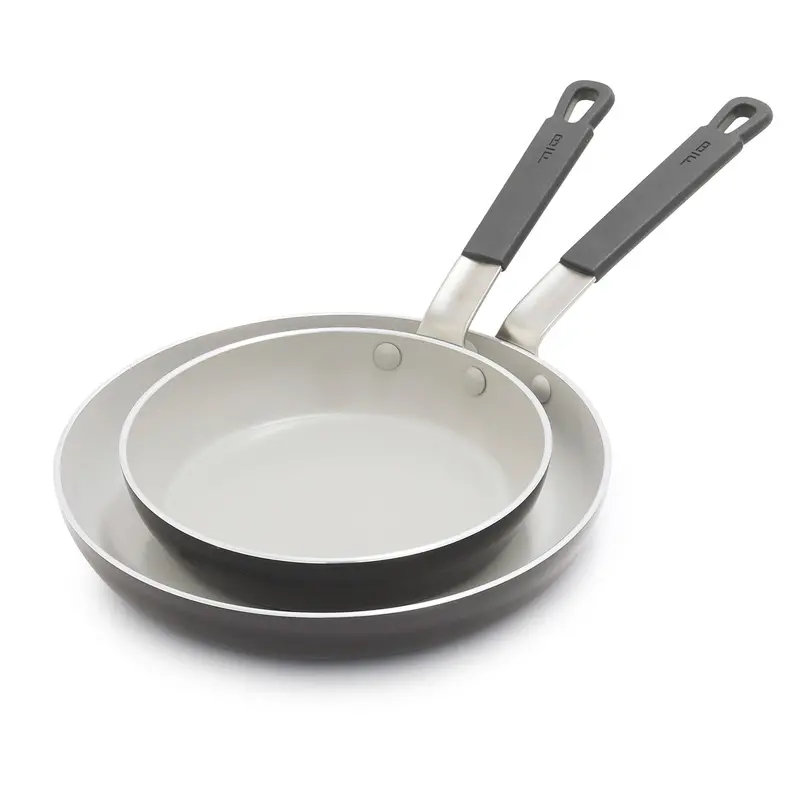 Bobby Flay By Greenpan Professional Ceramic Frypan Set – 8" & 10", Graphite 1