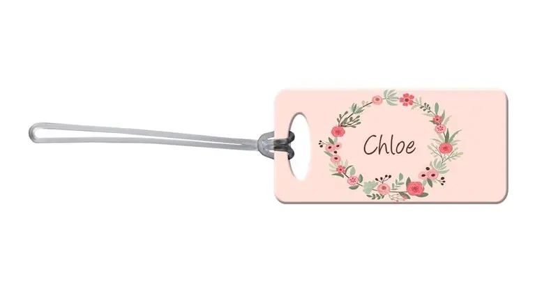Botanical Wreath Luggage Tag 1
