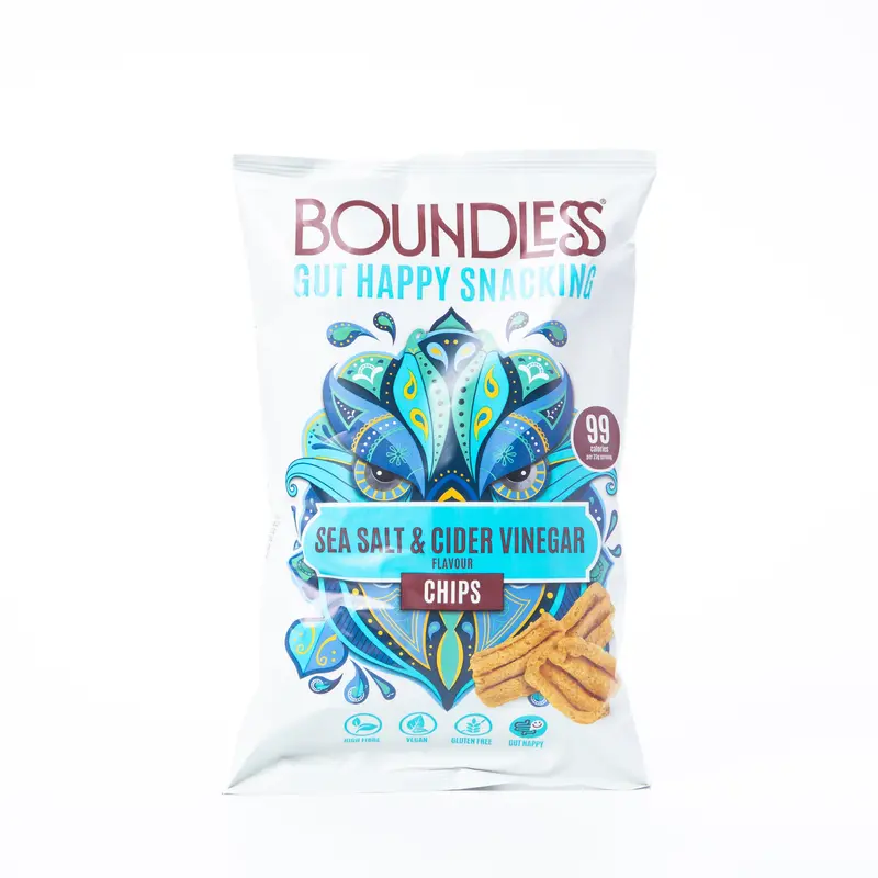 Boundless Sea Salt & Cider Vinegar Activated Chips – 80G Clean-Energy Crisps 1