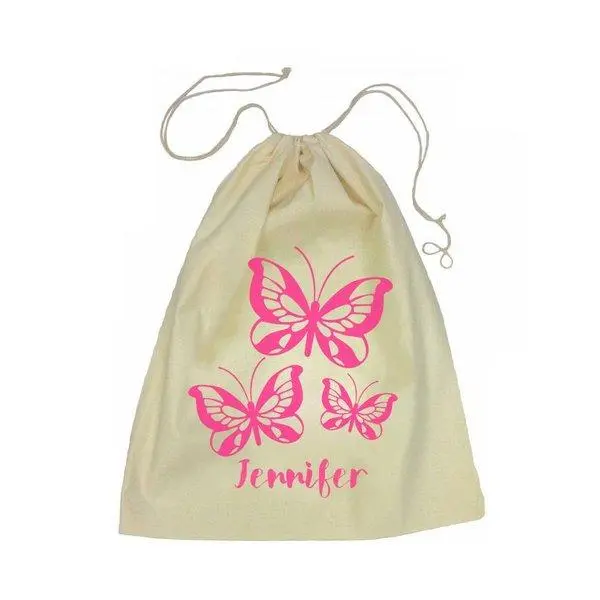 Butterfly-Theme Drawstring Bag 1