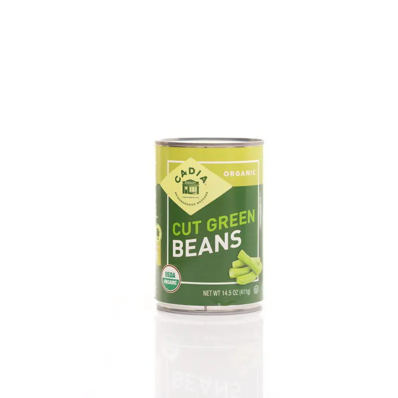 Cadia Organic Cut Green Beans – 411G Canned, Low-Sodium 1