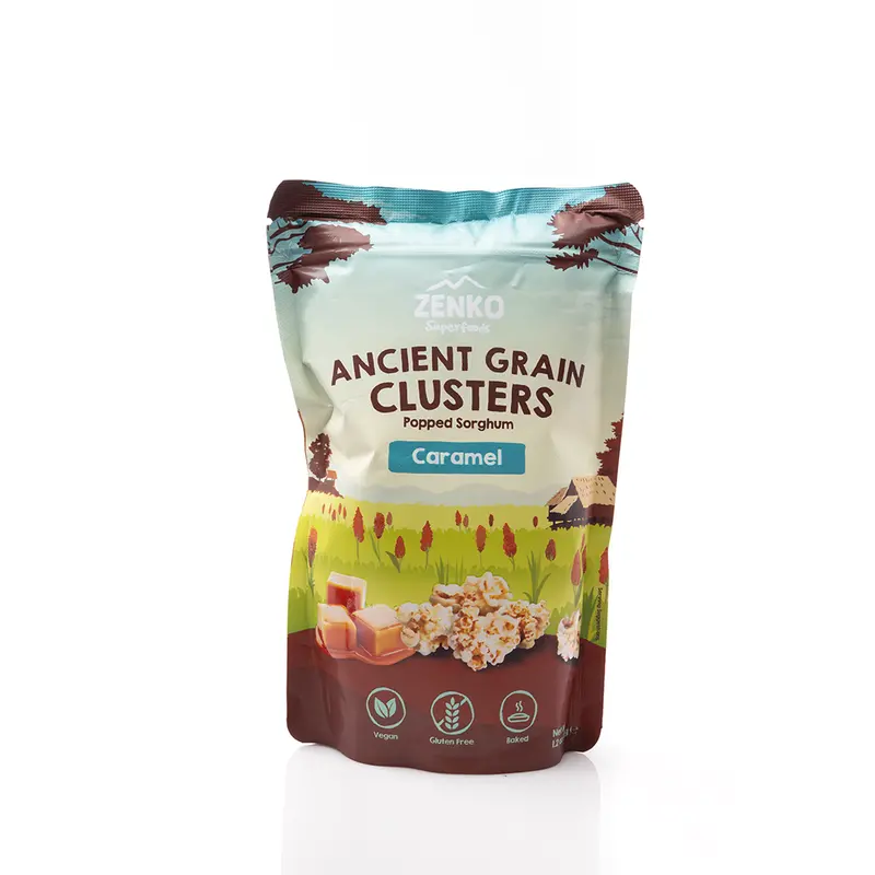 Caramel Ancient Grain Clusters – Zenko Superfoods (35G) 1
