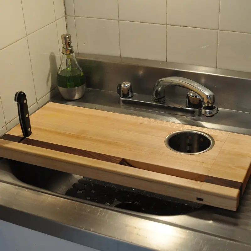 Carroll Sink-Edge Cutting Board With Overhang Design 1