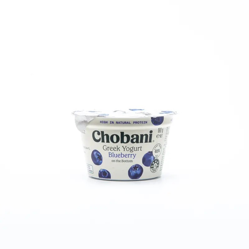 Chobani Blueberry-On-The-Bottom Greek Yogurt – 160G Fruit-Infused Yogurt 1