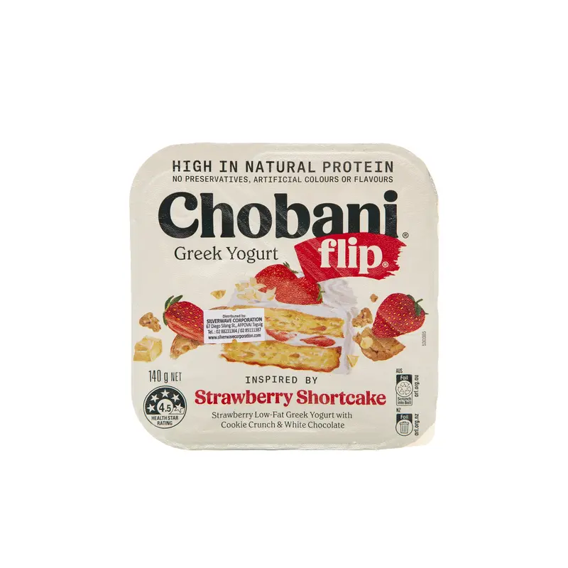 Chobani Strawberry Shortcake Greek Yogurt Flip – 140 G Dual-Compartment Cup 1