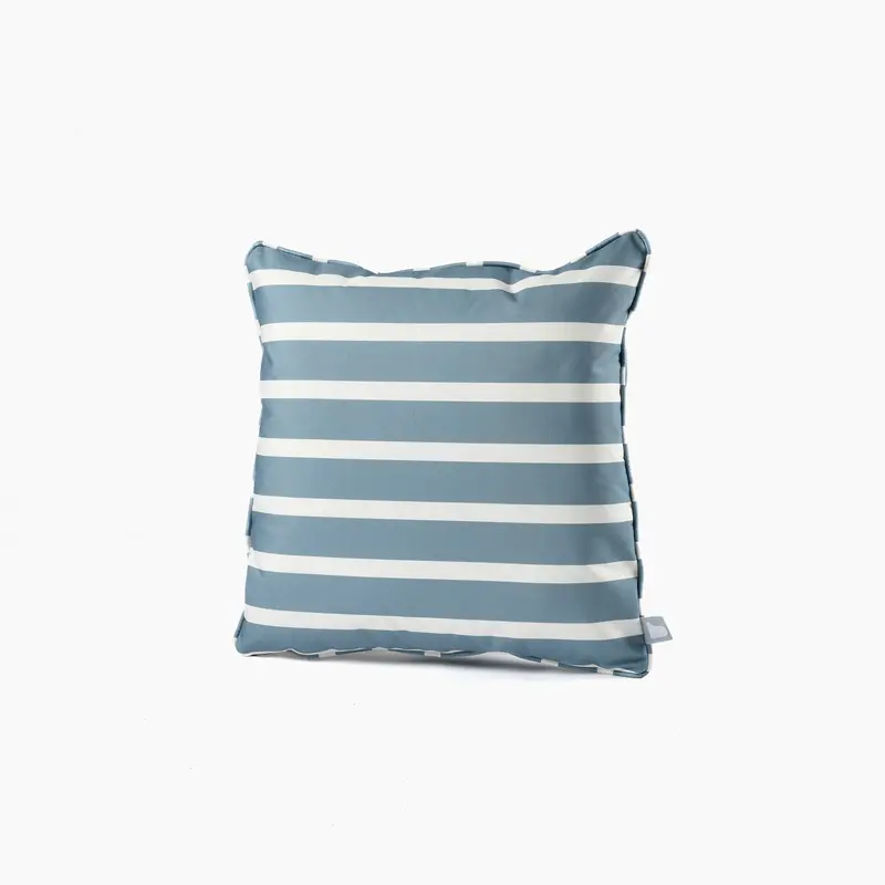 Classic Awning-Stripe Outdoor B-Cushion In Sea Blue 1