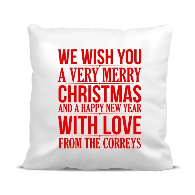 Classic Holiday Cushion Cover – Festive Print 1
