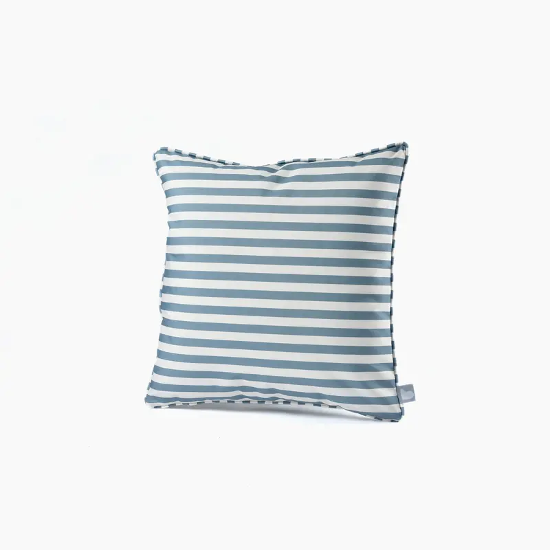 Clean-Line Pencil-Stripe Outdoor B-Cushion In Sea Blue 1