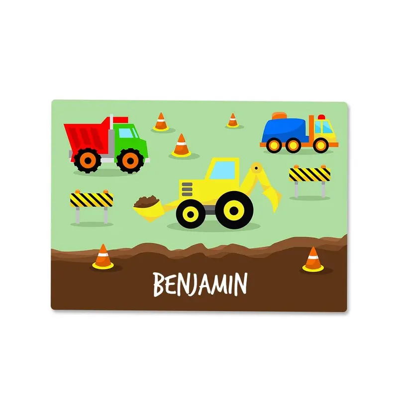 Construction-Themed Cleanable Placemats 1