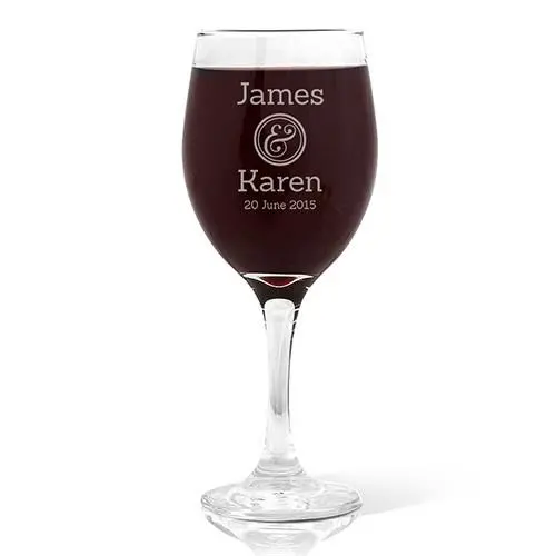 Couples Design 410Ml Wine Glass – Romantic Drinkware 1