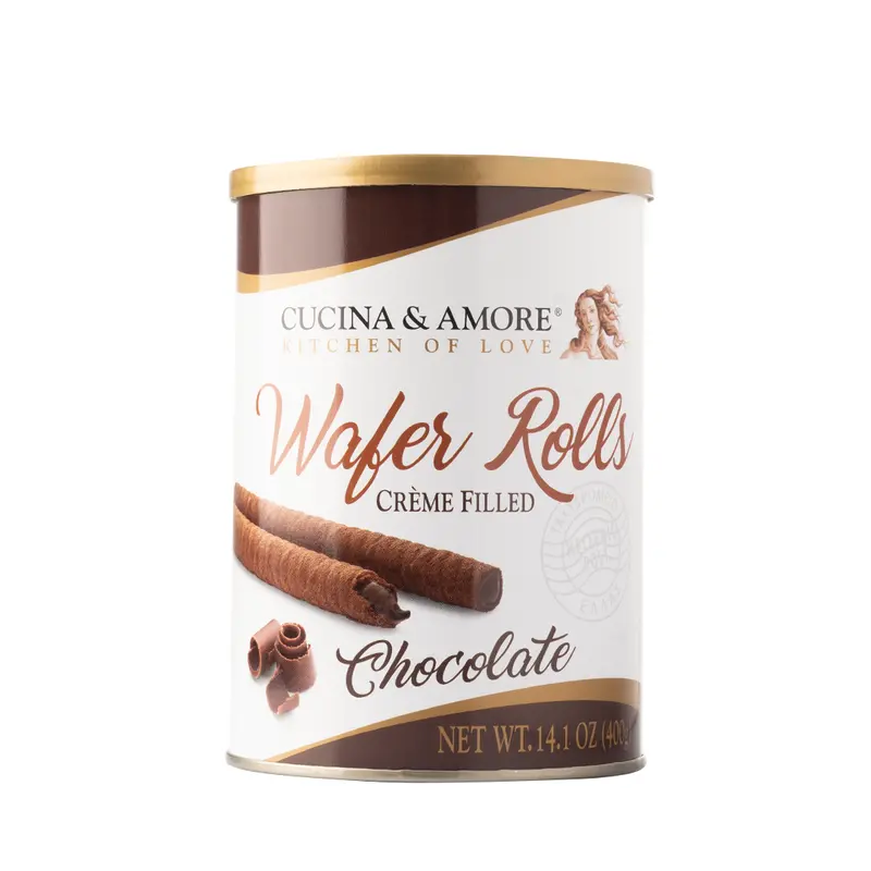 Cucina & Amore Chocolate-Covered Wafer Rolls – 400G Sweet Delight 1