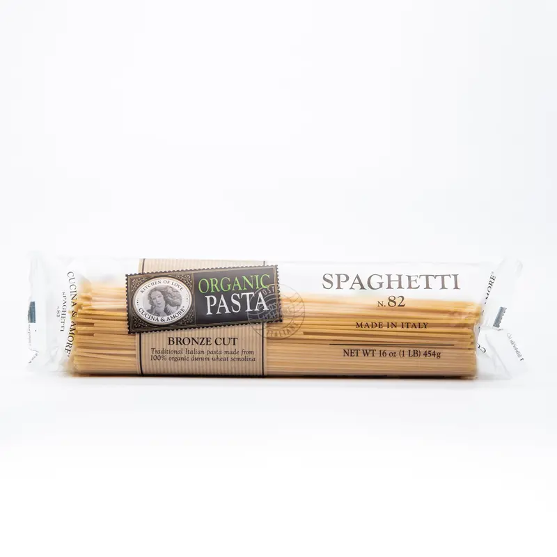 Cucina & Amore Organic Bronze-Cut Spaghetti, Authentic Italian, 454G 1